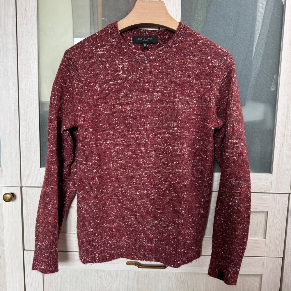 rag & bone Maroon Crewneck Sweater